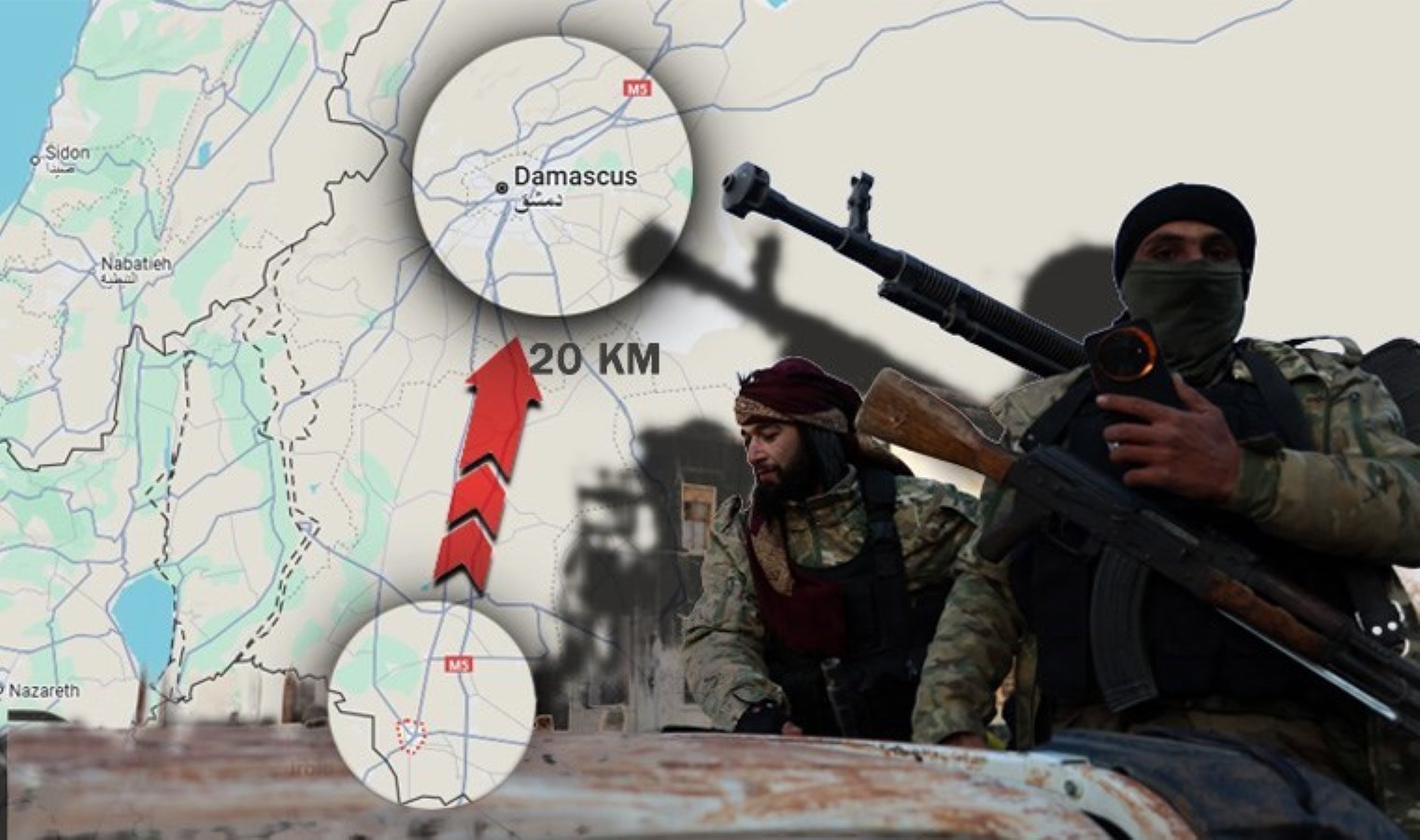 Silahlı grupların ilerleyişi sürüyor: Şam’a 20 kilometre kaldı!