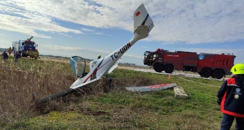 Son dakika… Bursa’da eğitim uçağı pistten çıktı!