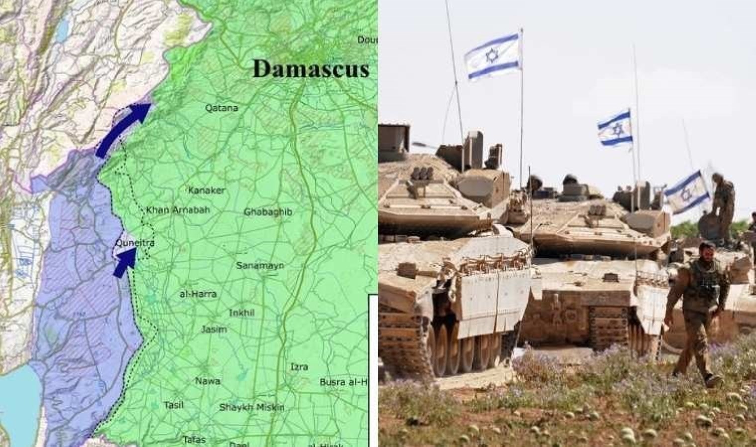 Tampon bölgeye girmişti: İsrail tankları, Şam’a 20 km uzaklıkta!