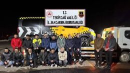 Tekirdağ’da 14 kaçak göçmen ile 2 organizatör yakalandı