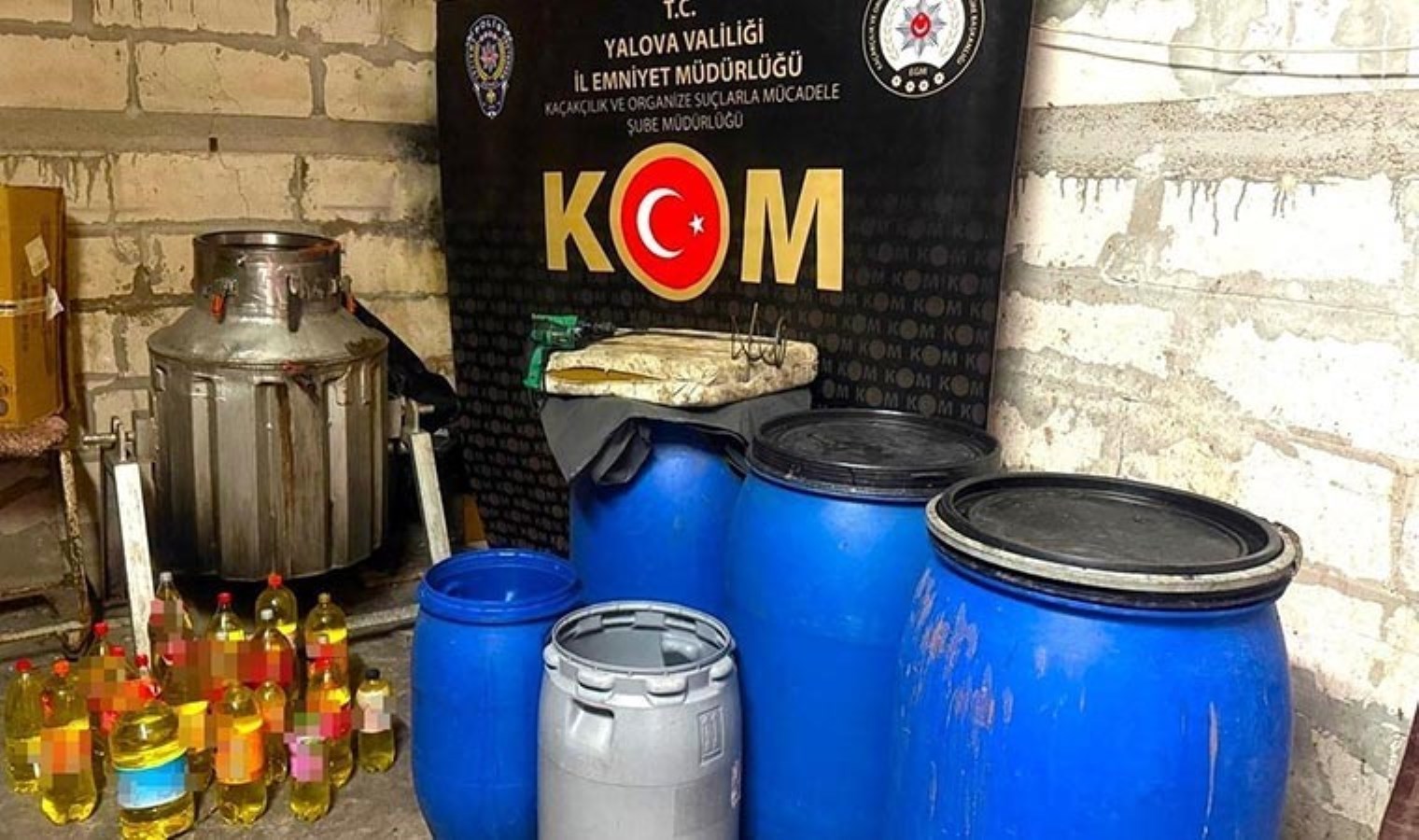 Yılbaşı öncesi Yalova’da denetim… Tam 68 litre sahte içki ele geçirildi: 3 gözaltı