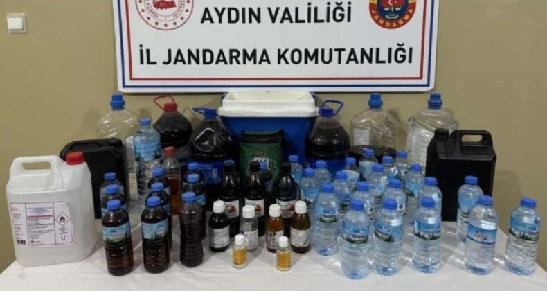 Aydın’da sahte içki imalathanesine baskın