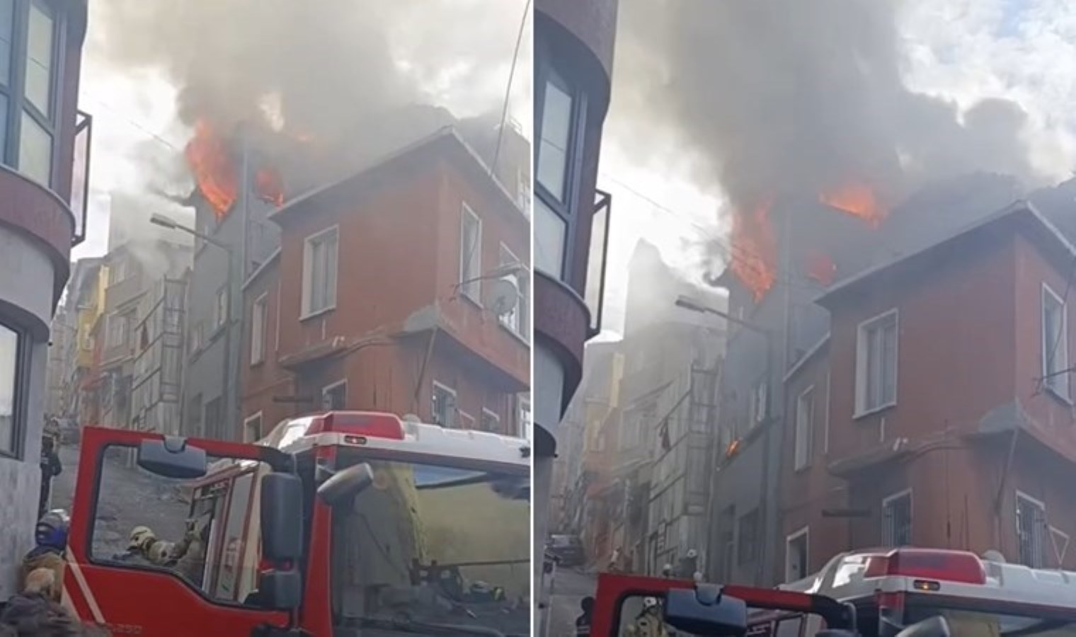 Beyoğlu’nda binada korkutan yangın!
