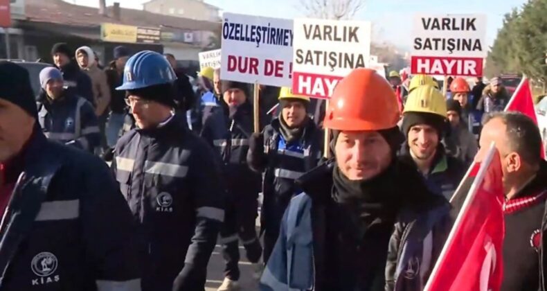 Çayırhan’da özelleştirme kararına direnen işçiler yeniden Ankara’ya yürüyüş başlattı