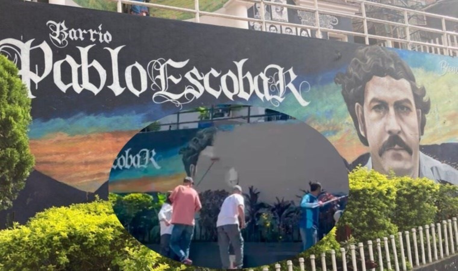 Escobar’ın duvara çizilen resmi kaldırıldı