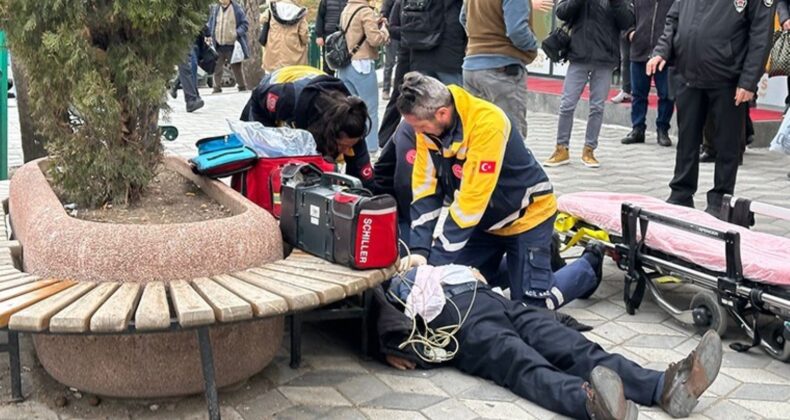 Eskişehir’de hareketli anlar: Yürürken kalp krizi geçirdi, kalp masajıyla hayata döndü