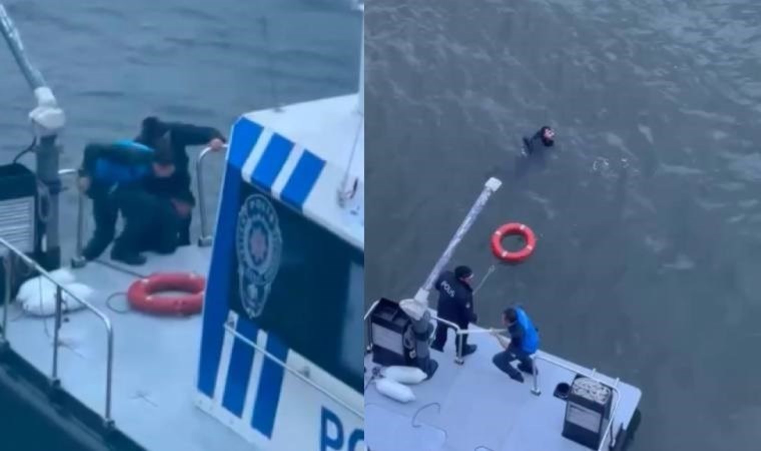 Haliç’te korku dolu anlar… Köprüden denize düştü!