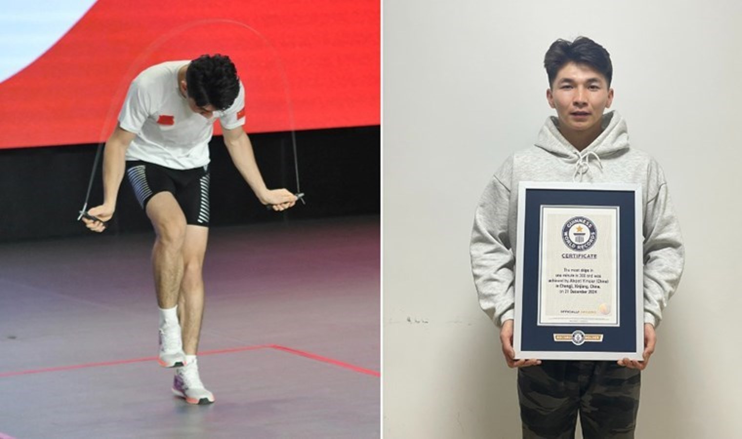 İp atlayarak ‘dünya rekoru’ kırdı: Adını Guinness’e yazdırdı