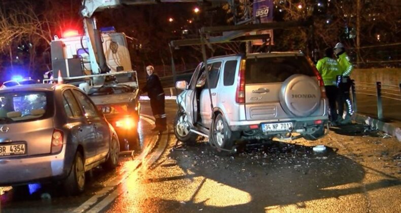 İstanbul Sarıyer’de otomobil ve cip kafa kafaya çarpıştı: Yaralılar var!