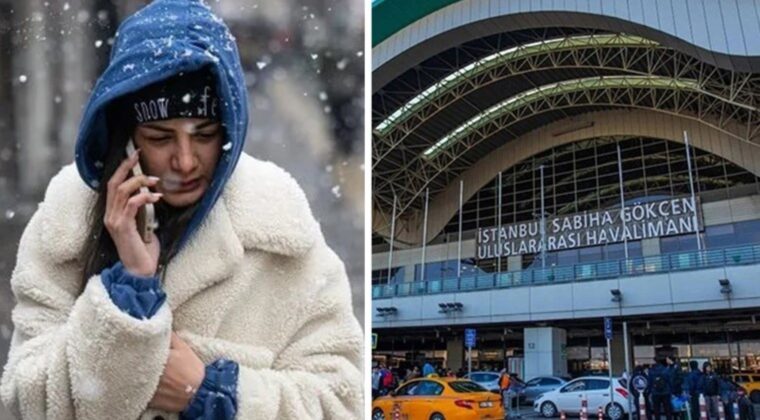 İstanbul’da kar yağışı başladı: Sabiha Gökçen Havalimanı alarma geçti