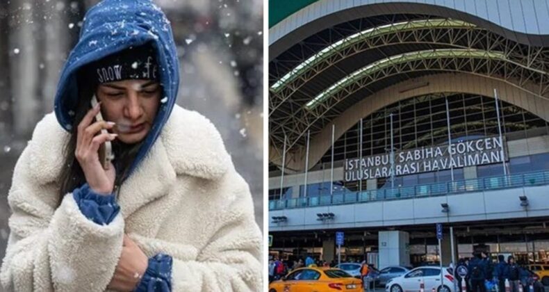 İstanbul’da kar yağışı başladı: Sabiha Gökçen Havalimanı alarma geçti