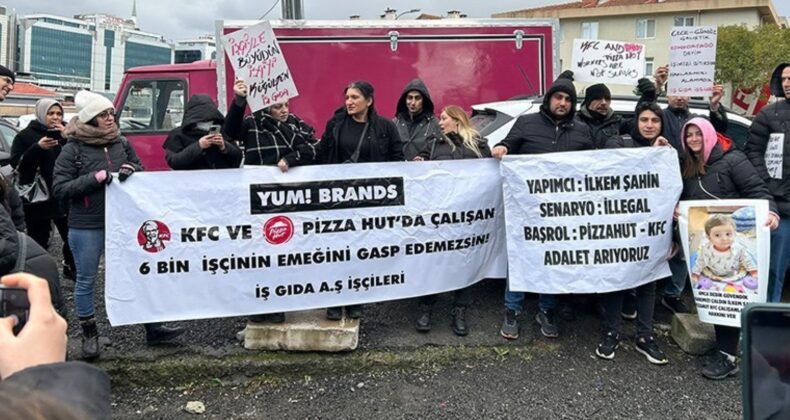 KFC ve Pizza Hut çalışanlarından protesto: Türkiye genelinde sokağa çıktılar!