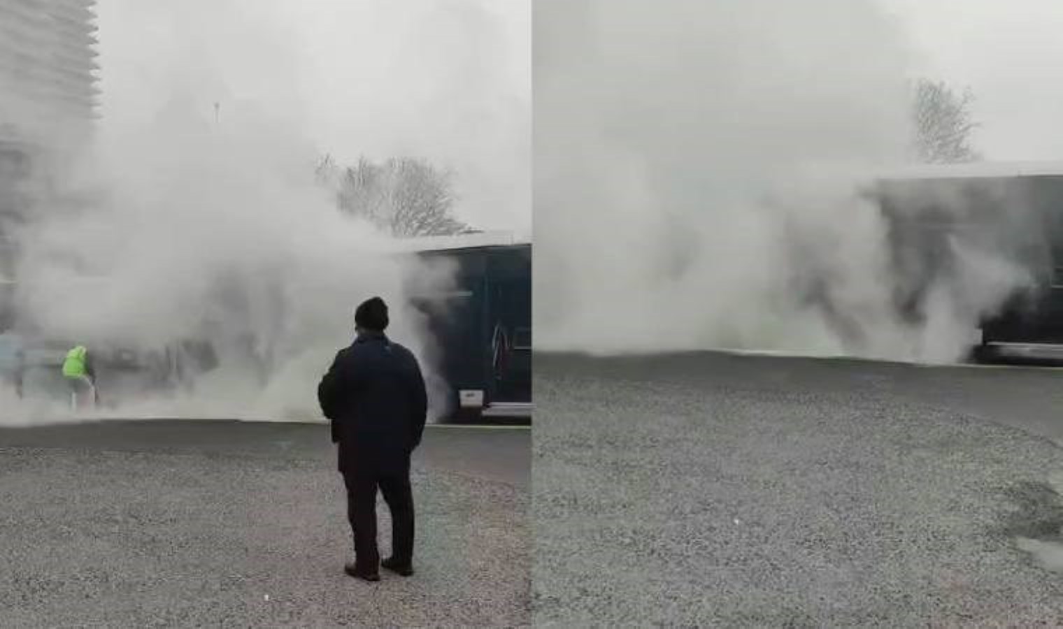 Metrobüste panik anları… Dumanlar yükseldi, yolcular tahliye edildi!