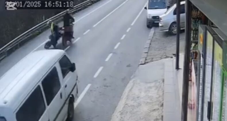 O anlar kamerada: Beykoz’da motosikletler çarpıştı!