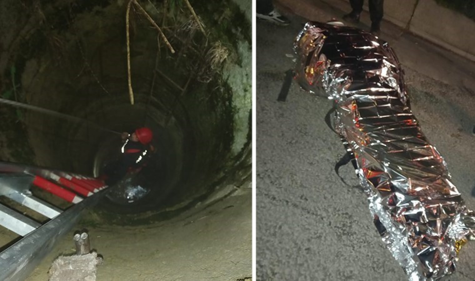 Silivri’de hareketli anlar: Su kuyusuna düşen kişiyi itfaiye kurtardı!