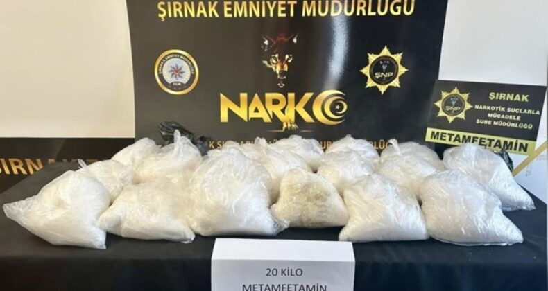 Şırnak’ta 20 kilo uyuşturucu ele geçirildi