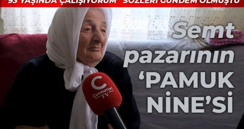 Sokak röportajı ile gündem olmuştu! Cuma pazarının Pamuk Nine’si Cumhuriyet TV’de