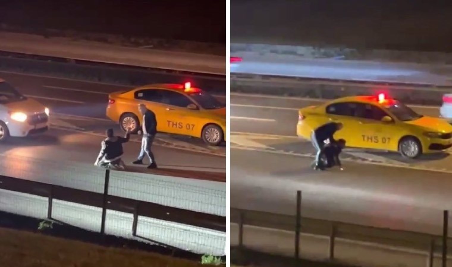 TEM’de ücretini alamadığı müşterisini yol ortasında dövdü