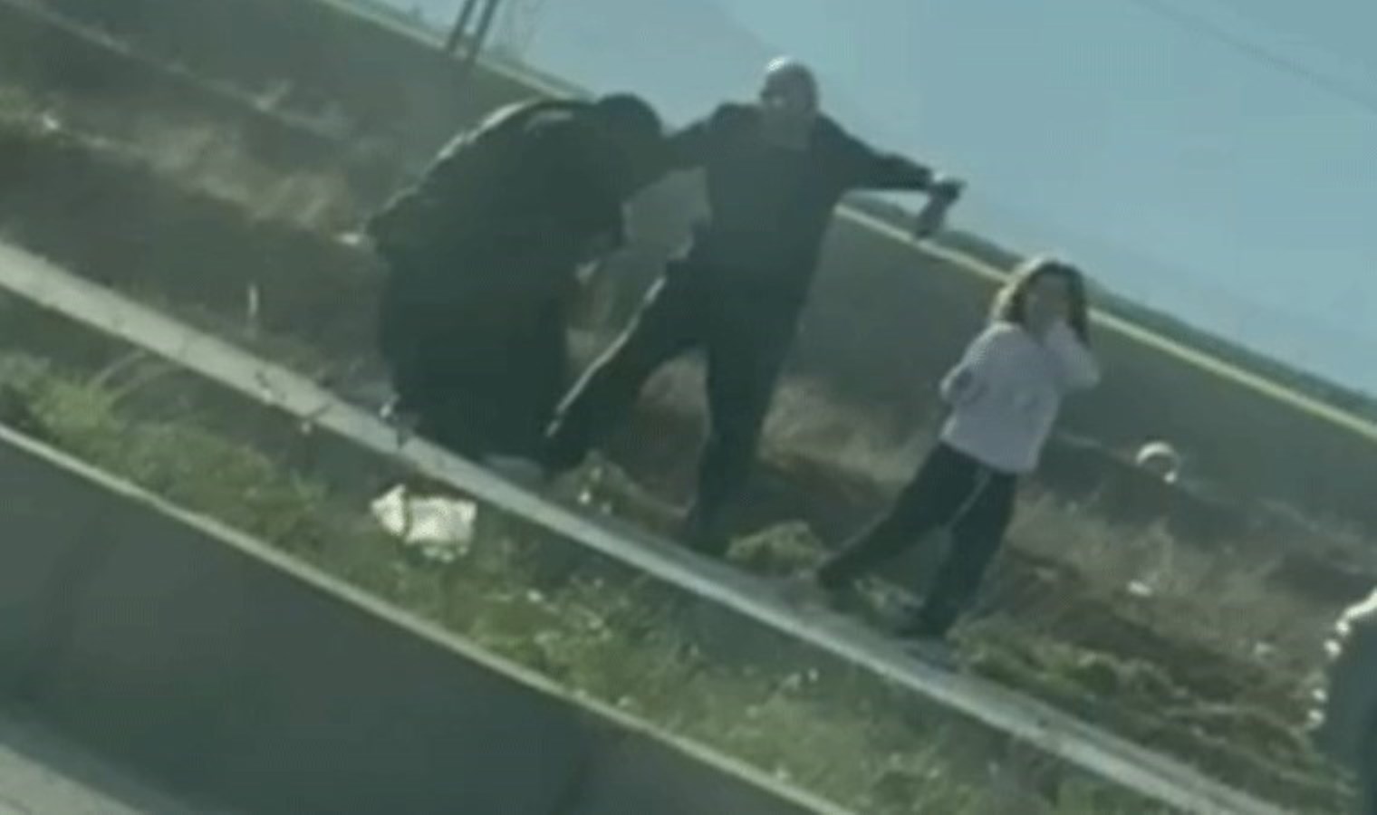 Yol kenarında dehşet: Kadını saçlarından sürükleyip, kız çocuğunu da darbettiler!