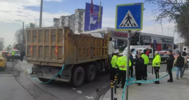 Beşiktaş’ta trafik faciası! Yaya geçidinde hafriyat kamyonunun altında kaldı