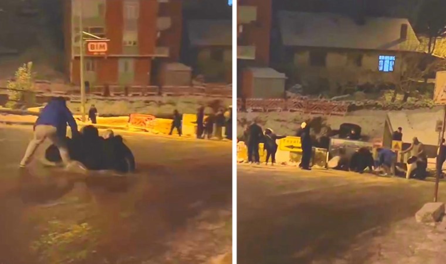 Bu da ‘kar’ kazası! Pendik’te yokuştan kayan 6 kişi, çöp konteynerine çarpıp yaralandı