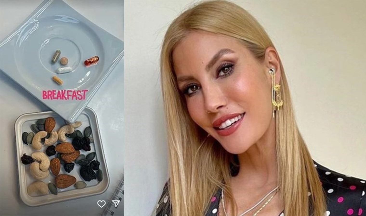 Çağla Şıkel’den ‘kahvaltı’ paylaşımı: 5 hap 30 kuruyemiş