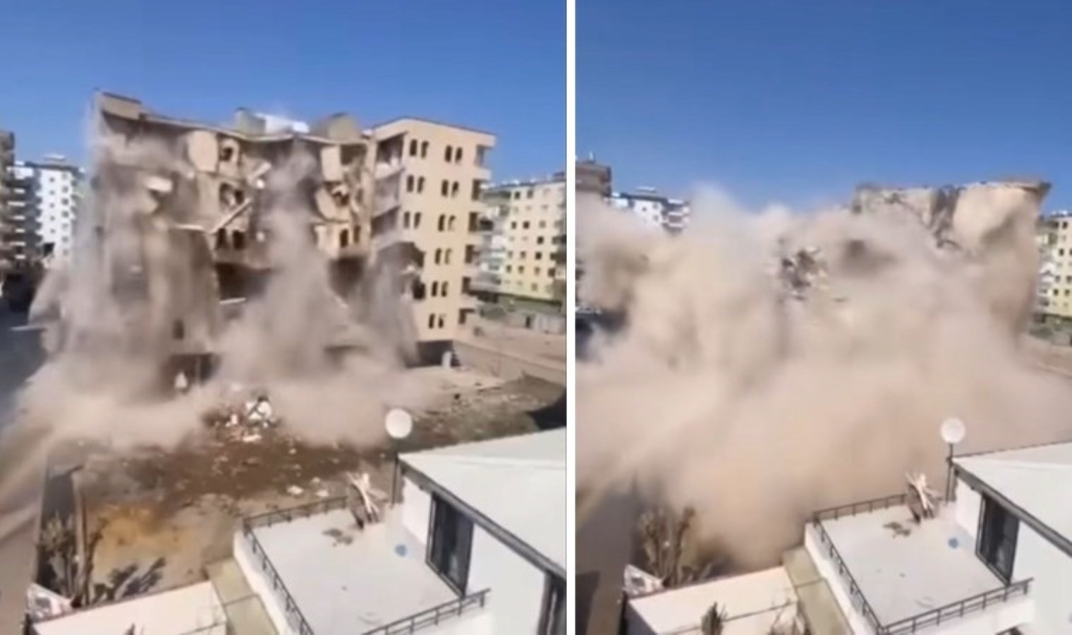 Diyarbakır’da hareketli anlar: 6 katlı bina, yıkım sırasında çöktü!