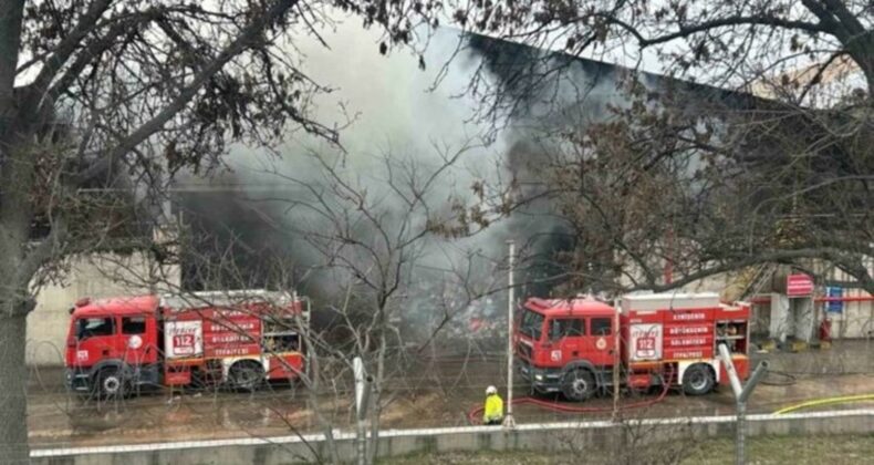 Eskişehir’de çimento fabrikasında yangın!