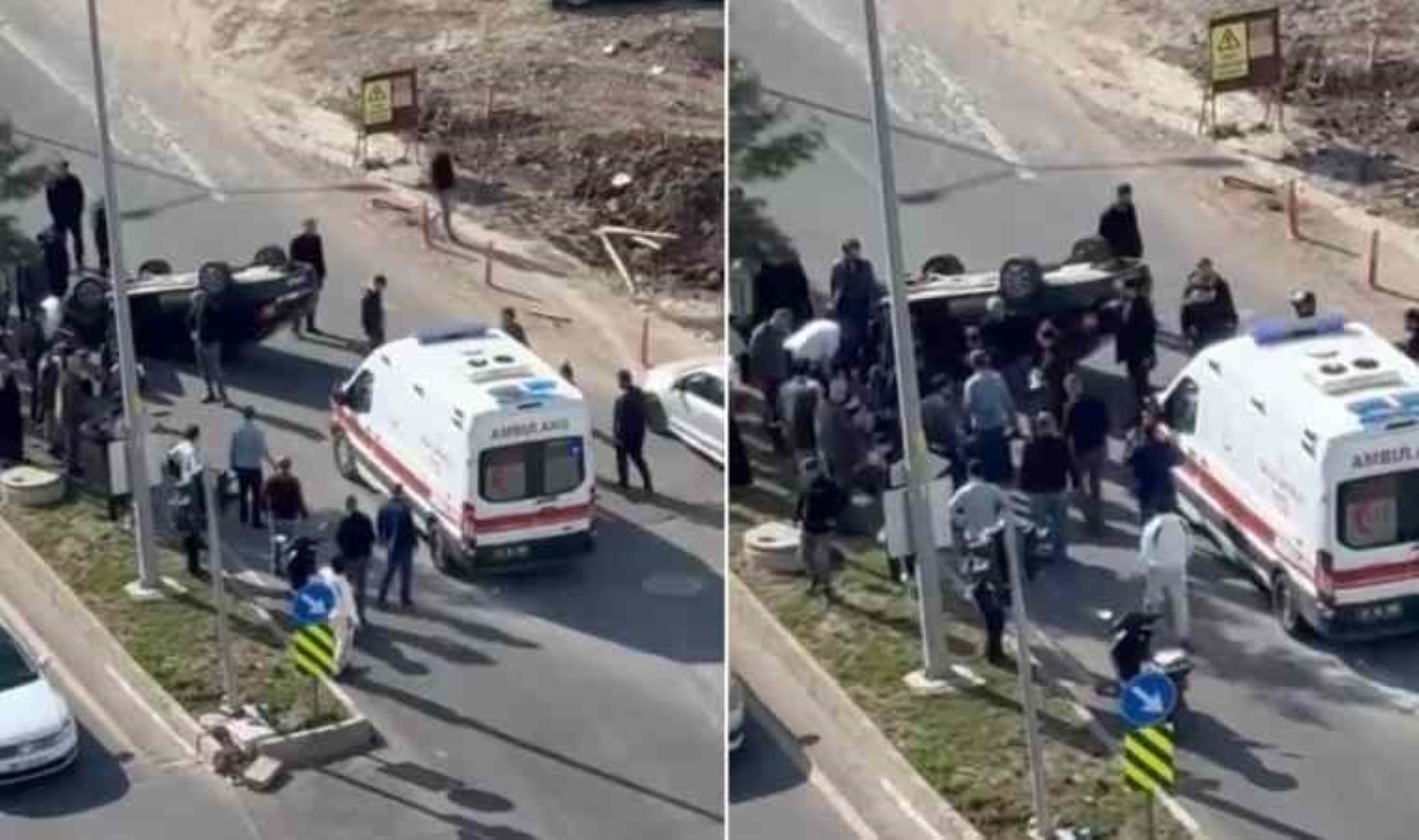 Feci kaza… Otomobil takla attı: 3’ü çocuk 6 yaralı