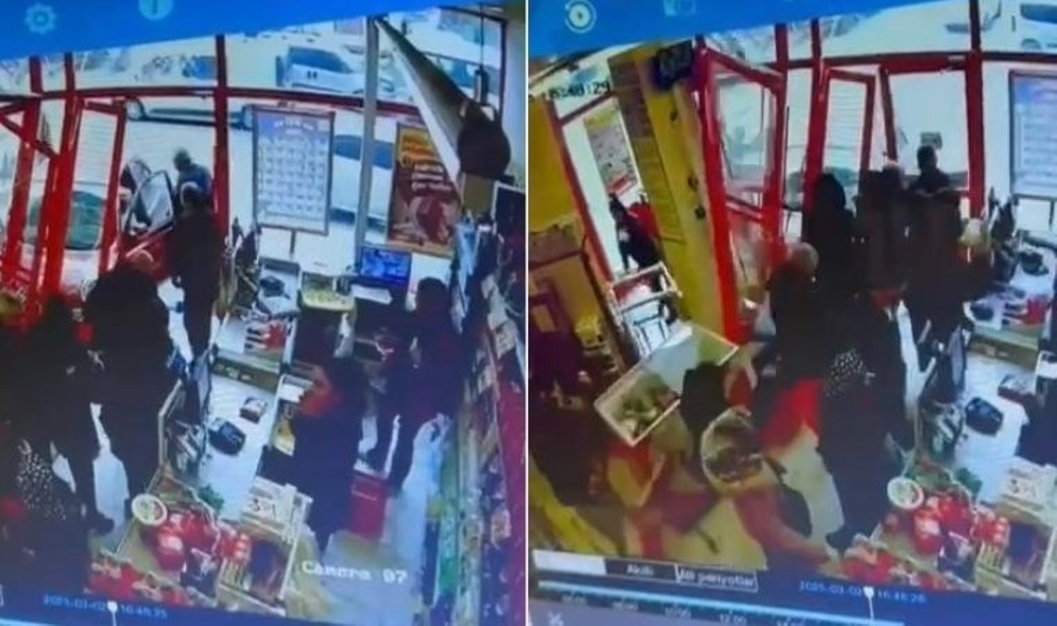 ‘Fren yerine gaza bastı’ iddiası: Otomobil markete girdi