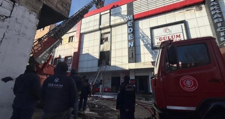 Gaziantep’te ayakkabı atölyesinde yangın!