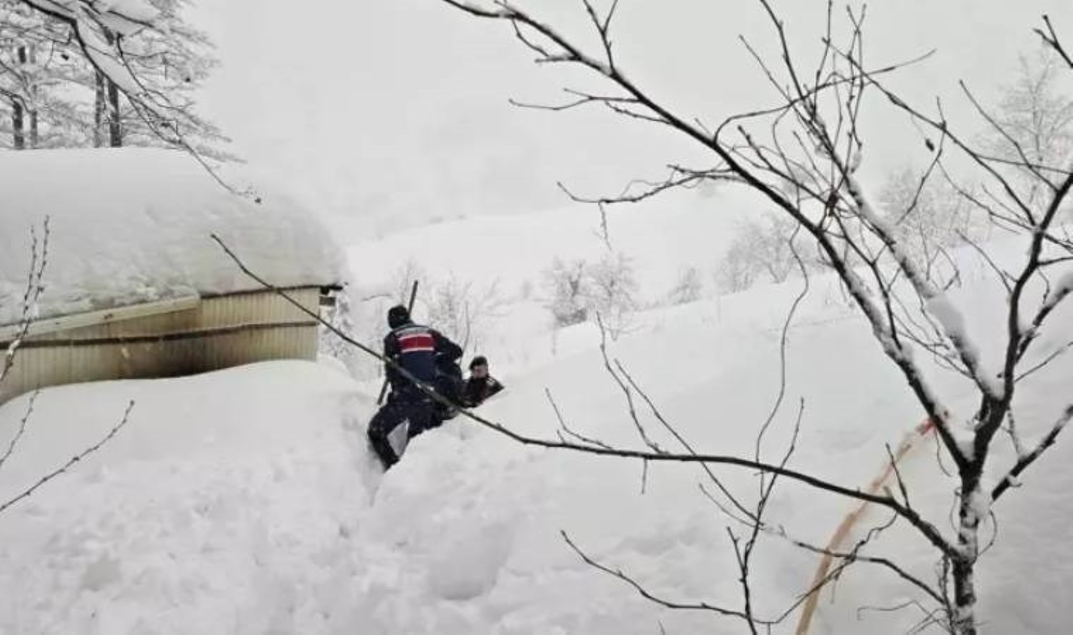 Hopa’da kar nedeniyle mahsur kalan yaşlı adam kurtarıldı