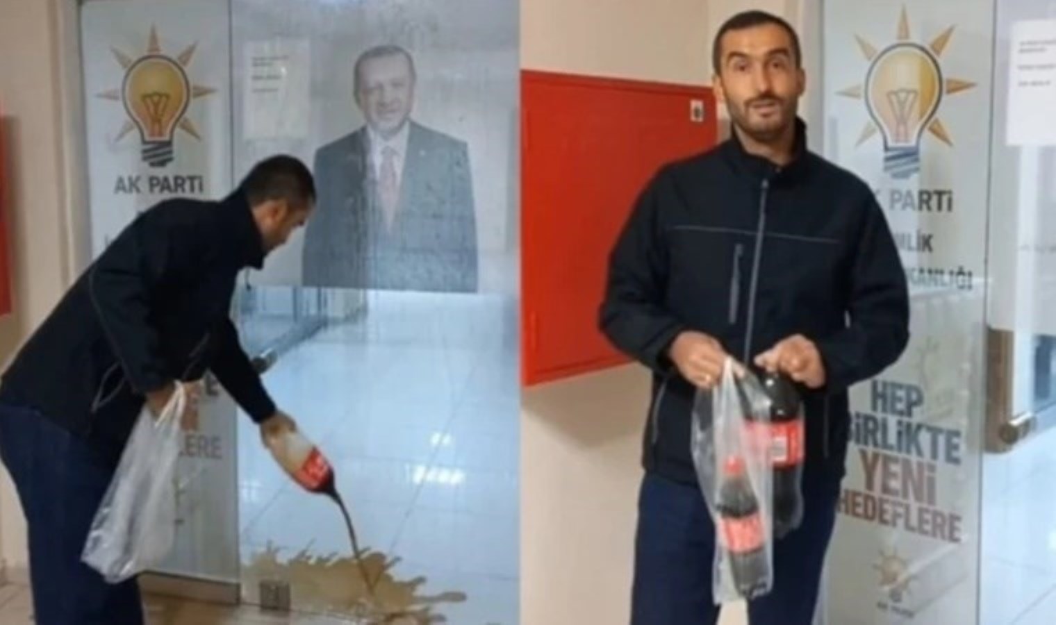 İktidarın İsrail’le ilişkilerini protesto etti: Erdoğan’ın fotoğrafına ‘kola’ sıçradığı için yargılanıyor