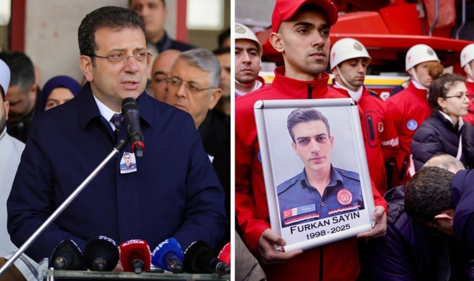 İmamoğlu, İstanbul’da şehit olan itfaiye eri Furkan Sayın’ın cenazesine katıldı: ‘Fedakarlıklarını unutmayacağız’