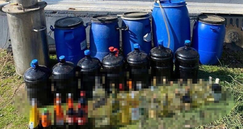 Jandarmadan Tekirdağ’da ‘sahte içki’ baskını: Tam 694 litre…