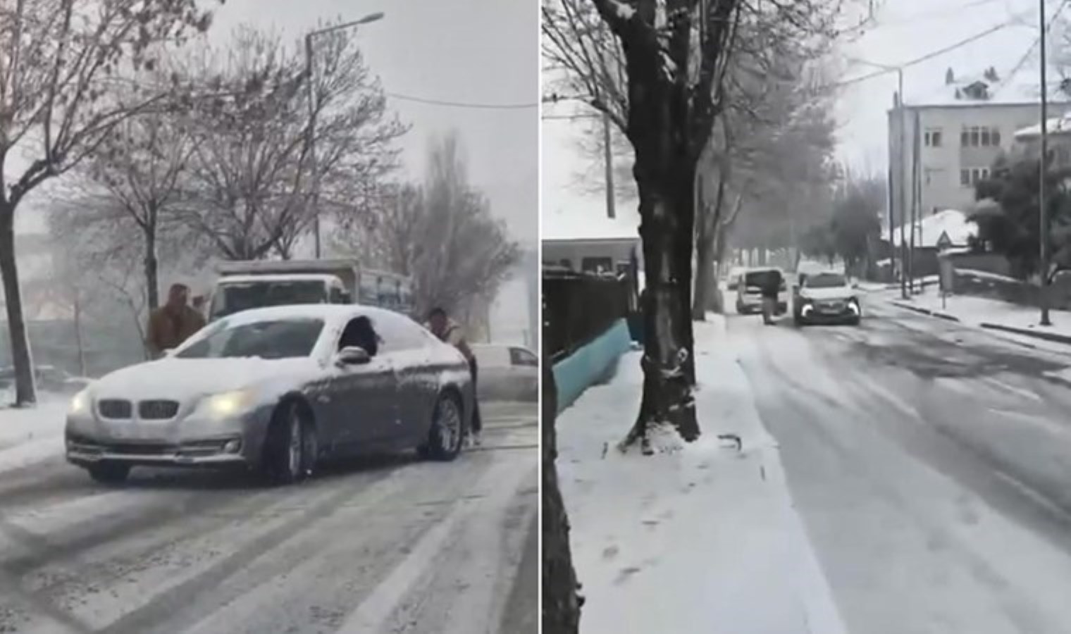 Kar etkisini sürdürüyor: İstanbul’un bazı ilçelerinde araçlar yolda kaldı
