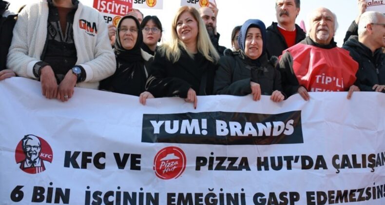 KFC ve Pizza Hut işçileri Kadıköy’de eylemde: Tazminat ve maaş krizi büyüyor!