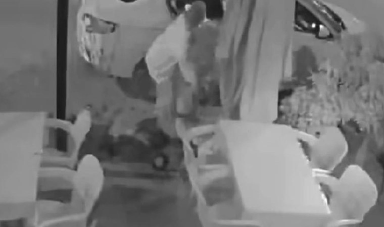 Lokantada ilginç anlar: Otomobiliyle gelip çiçeği çaldı!