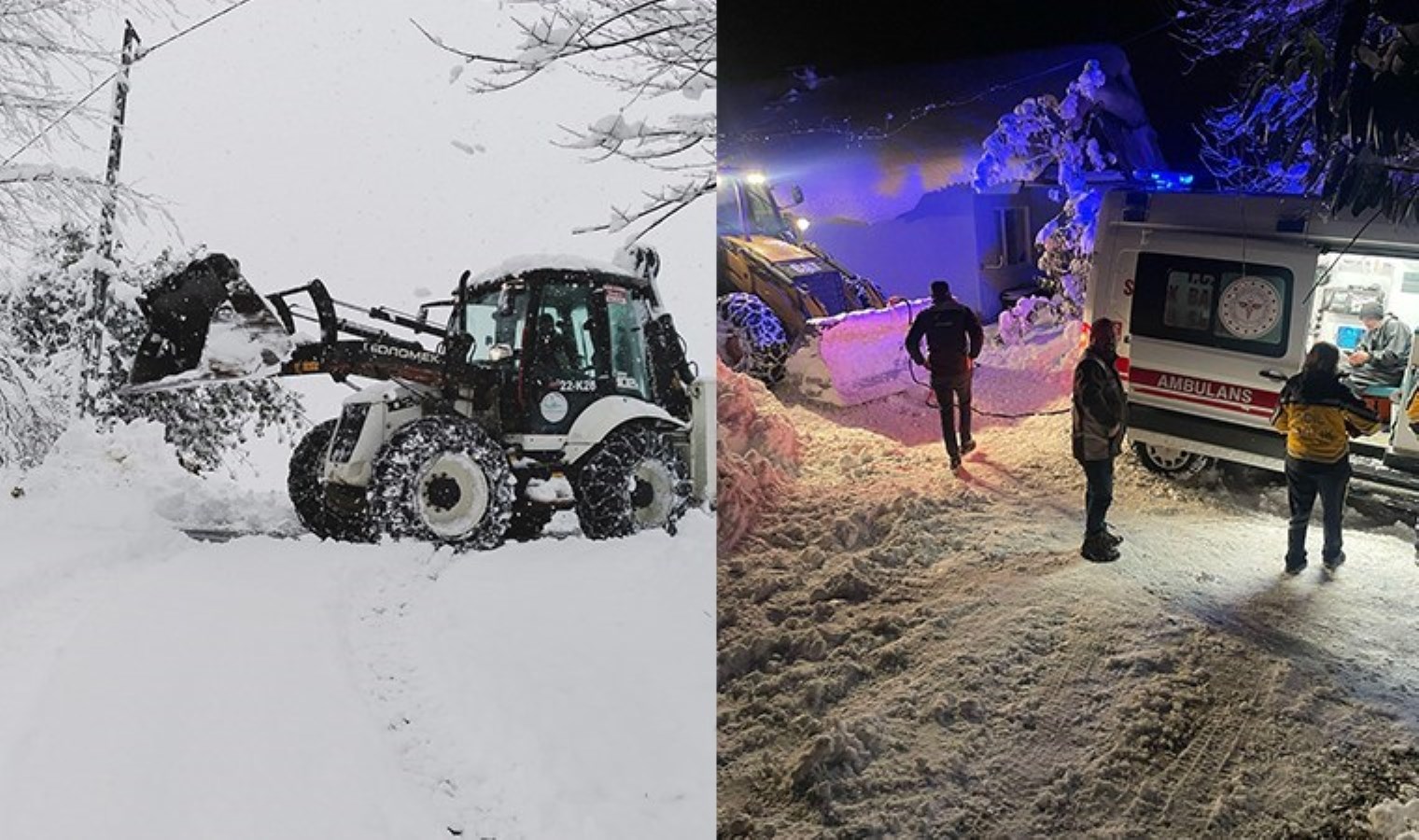 Rize’de ‘kar’ esareti! Ambulans kara saplandı: 94 köy yolu kapalı…