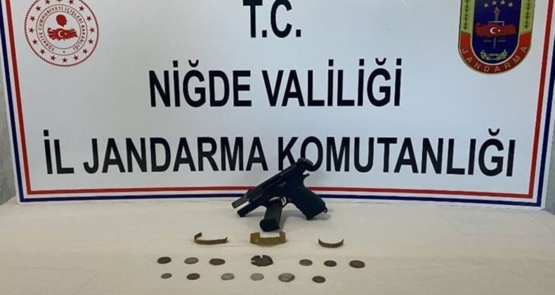 Ruhsatsız tabanca ele geçirildi… Niğde’de ‘tarihi eser kaçakçılığı’ operasyonu: 1 gözaltı