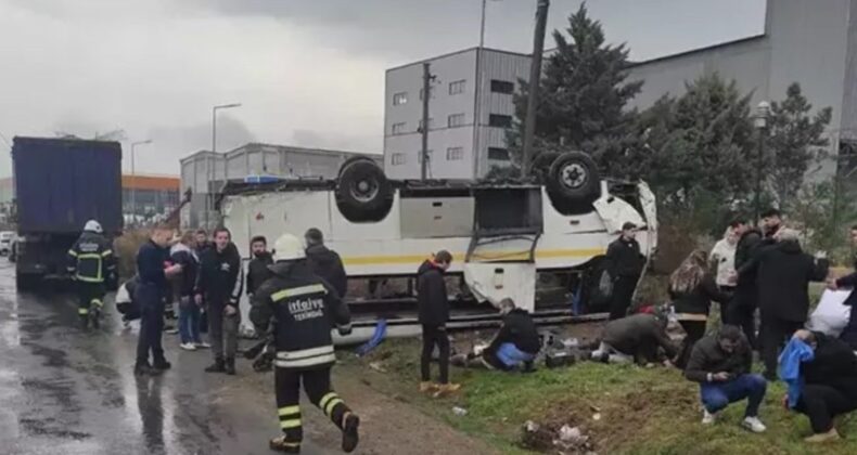 Tekirdağ’da feci kaza… İşçilerin olduğu servis takla attı: 25 yaralı!