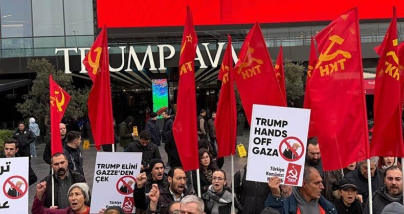 TKH’den Trump AVM önünde eylem: ‘Trump adını da emperyalizmi de ülkemizden sileceğiz’