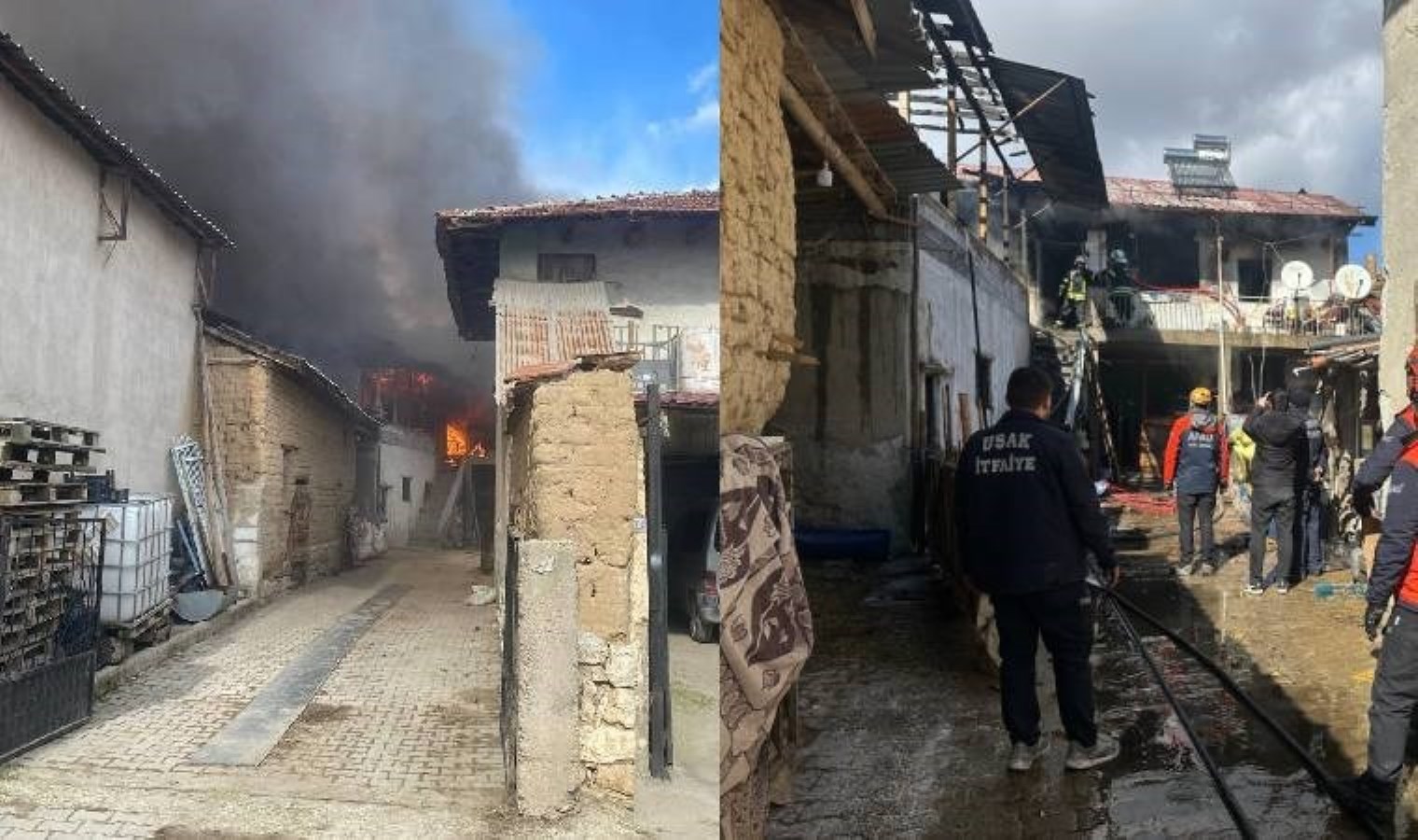 Uşak’ta feci yangın: 1 kişi öldü, 1 kişi dumandan etkilendi!