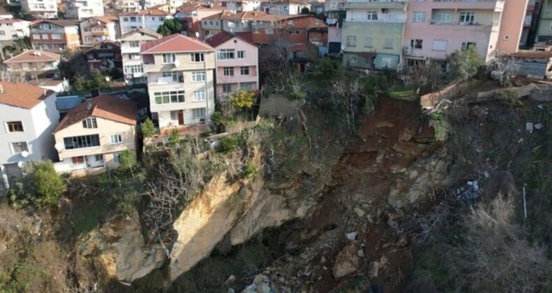 Üsküdar’da toprak kayması: Drone ile görüntülendi!