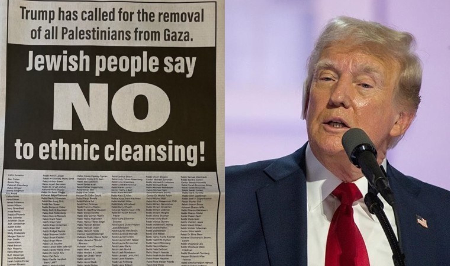Yüzlerce Yahudi din adamı, Trump’a karşı: Etnik temizliğe hayır