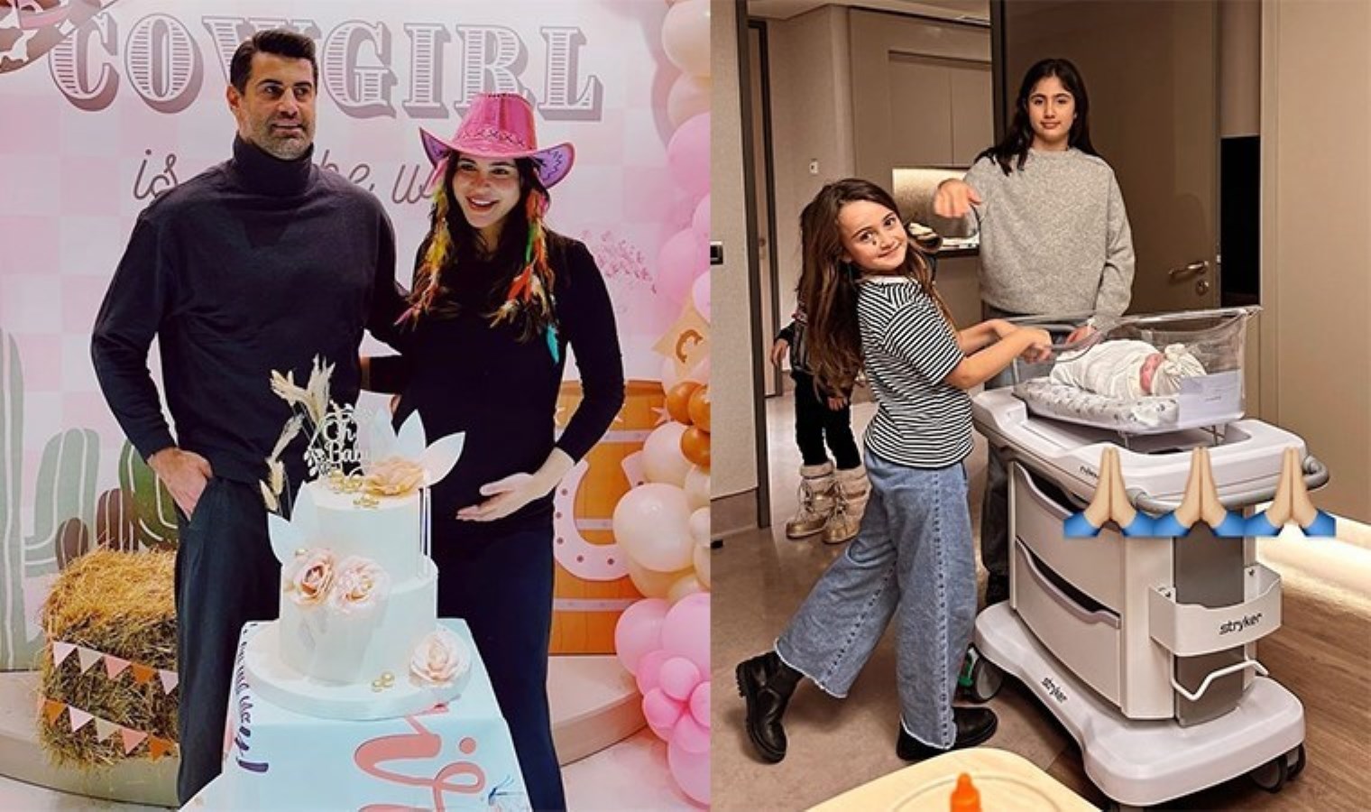 Zeynep Sever Demirel ve Volkan Demirel 3. bebeklerini kucakladı: Kız kardeşler birbirine kavuştu!