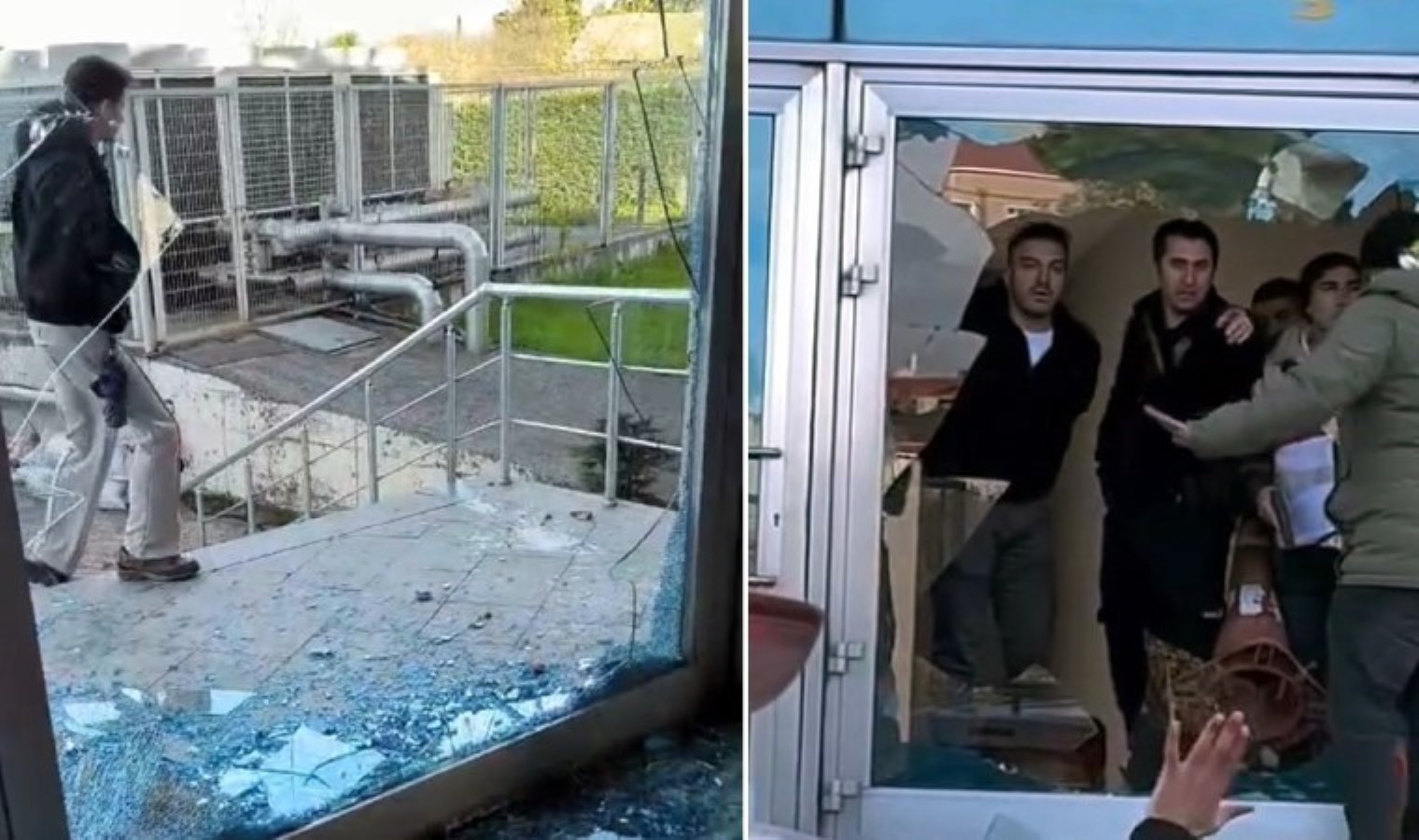 Avcılar’da maç sonrası kavga: Stadyumun cam kapısını kırdılar!