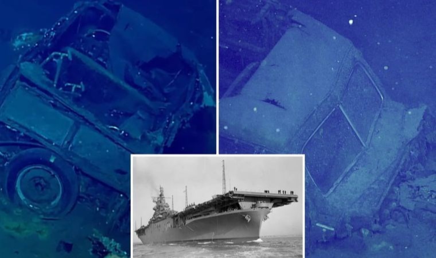 Batık uçak gemisinde gizemli bir araç ortaya çıktı