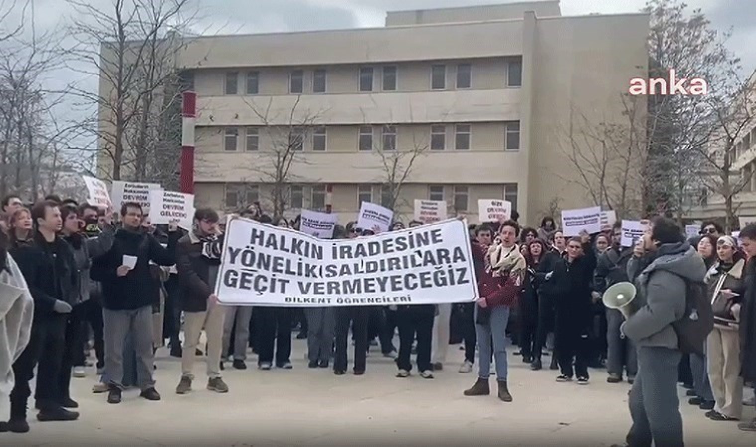 Bilkent Üniversitesi öğrencileri eylemde: ‘Öğrenciler mücadelesini büyütmekte kararlı’