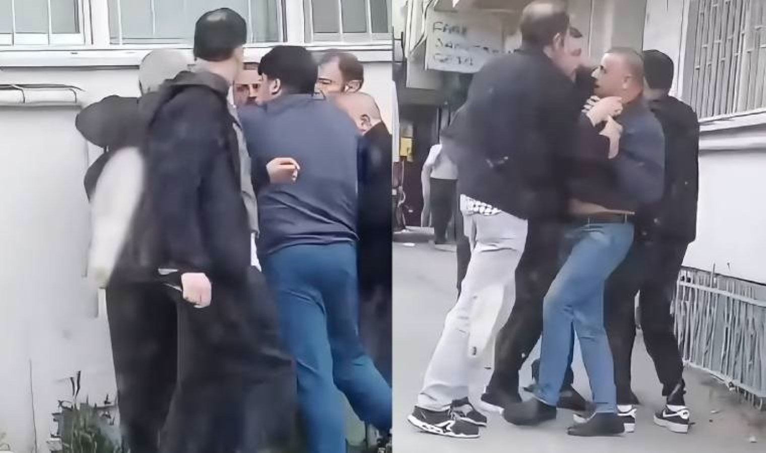 Deprem sonrası sokağa çıkan komşular birbirlerine girdiler!